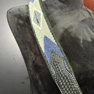 3D Belt Co. Hand tooled leather, basket weave, silver buckle